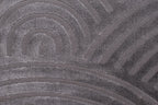 Tapis rond arc-en-ciel gris avec longs poils en relief : BIA157GRI BIANCA
