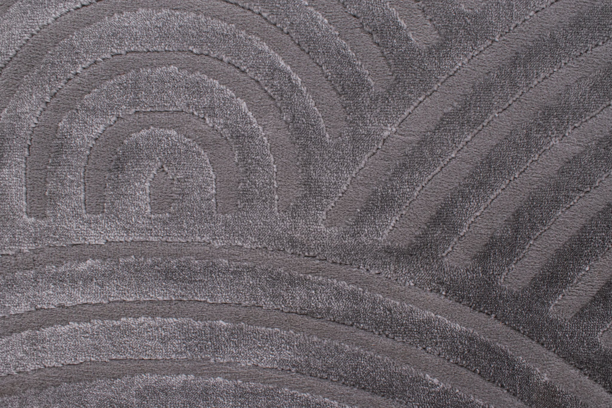 Tapis rond arc-en-ciel gris avec longs poils en relief : BIA157GRI BIANCA
