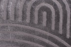 Tapis rond arc-en-ciel gris avec longs poils en relief : BIA157GRI BIANCA