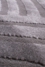 Tapis rond arc-en-ciel gris avec longs poils en relief : BIA157GRI BIANCA