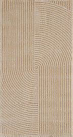 Geometric pattern rug in beige relief pile: BIA159BEI BIANCA