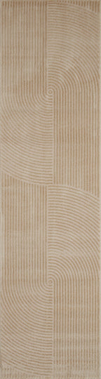 Geometric pattern rug in beige relief pile: BIA159BEI BIANCA