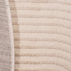 BIANCA - Tapis rond moderne crème à relief - BIA159CRE BIANCA