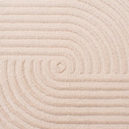 BIANCA - Tapis rond moderne crème à relief - BIA159CRE BIANCA