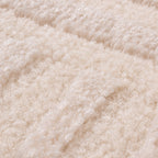 BIANCA - Tapis rond moderne crème à relief - BIA159CRE BIANCA