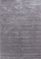 Alfombra con motivos geométricos en pelo en relieve gris: BIA159GRI BIANCA