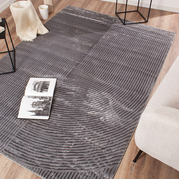 Bianca - Alfombra moderna en relieve gris - BIA159GRI BIANCA
