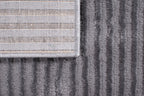 Alfombra con motivos geométricos en pelo en relieve gris: BIA159GRI BIANCA