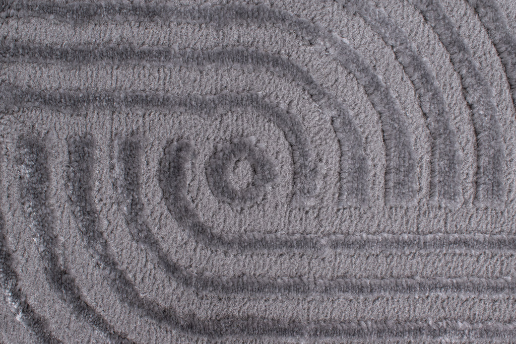 Alfombra con motivos geométricos en pelo en relieve gris: BIA159GRI BIANCA