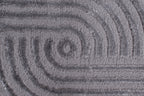 Alfombra con motivos geométricos en pelo en relieve gris: BIA159GRI BIANCA
