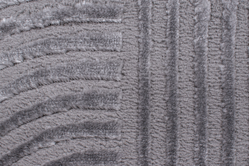 Alfombra con motivos geométricos en pelo en relieve gris: BIA159GRI BIANCA