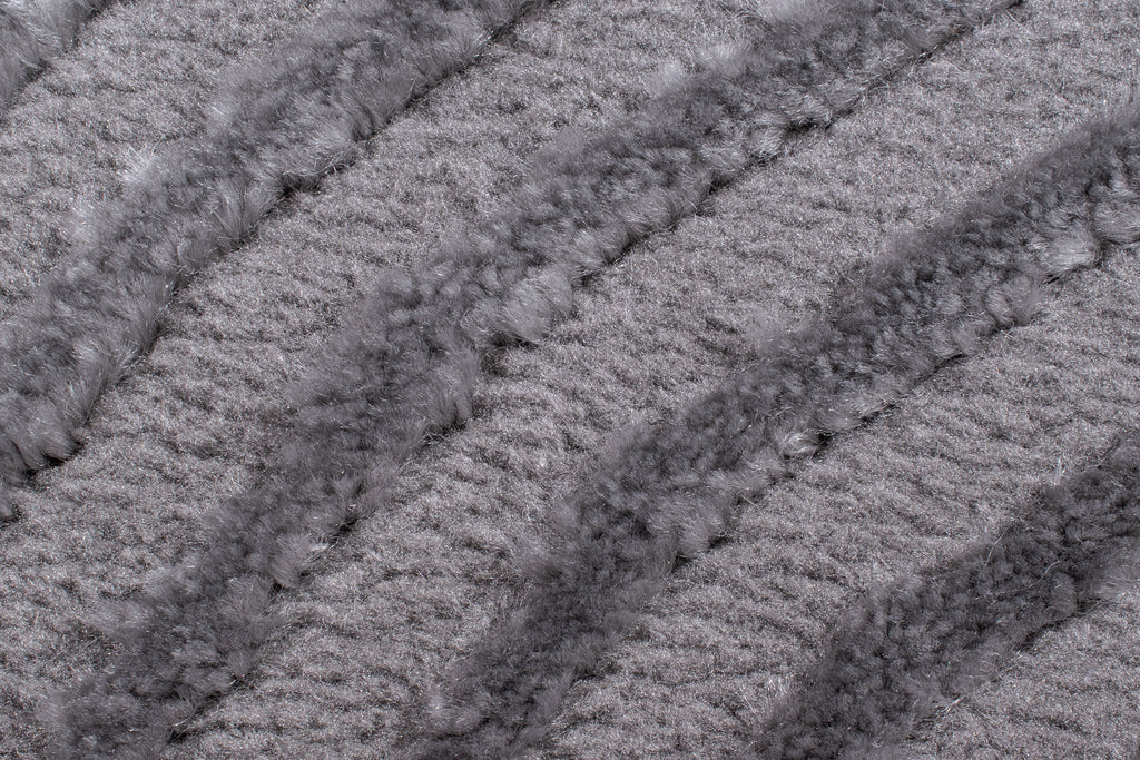 Alfombra con motivos geométricos en pelo en relieve gris: BIA159GRI BIANCA