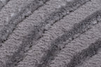 Alfombra con motivos geométricos en pelo en relieve gris: BIA159GRI BIANCA