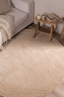 Tapis Bianca 160 - Motif Graphique - Beige - Intérieur