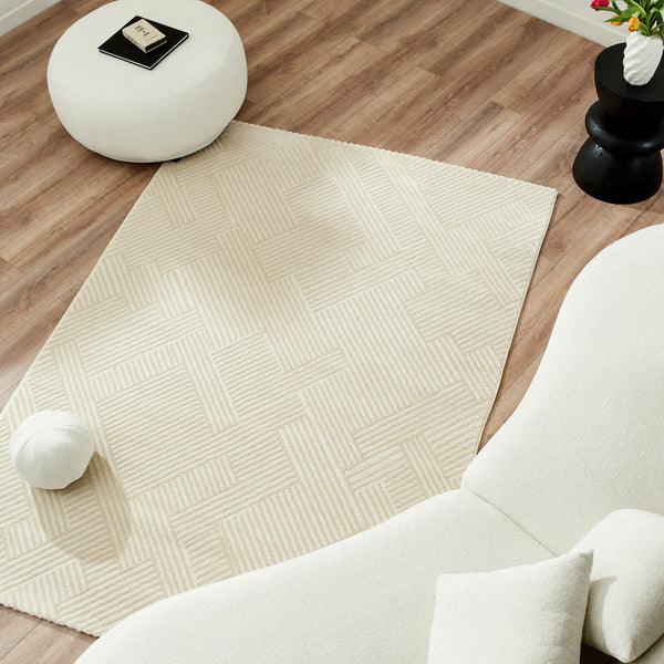 BIANCA - Modern cream living room rug - BIA160CRE BIANCA