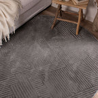 BIANCA - Round modern gray living room rug - BIA160GRI BIANCA