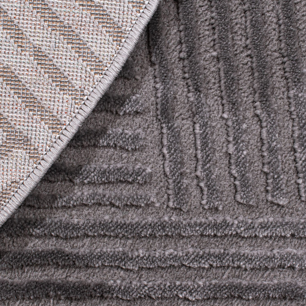 BIANCA - Round modern gray living room rug - BIA160GRI BIANCA