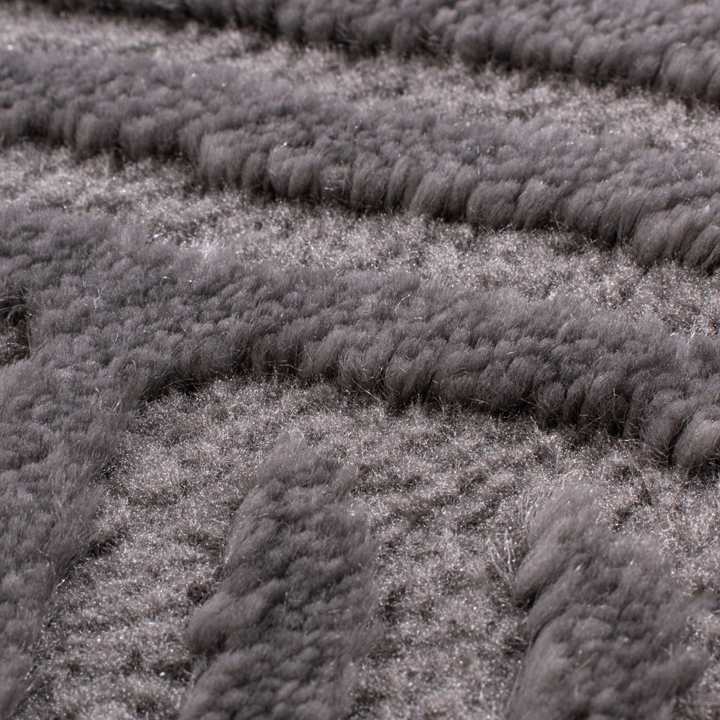 BIANCA - Round modern gray living room rug - BIA160GRI BIANCA