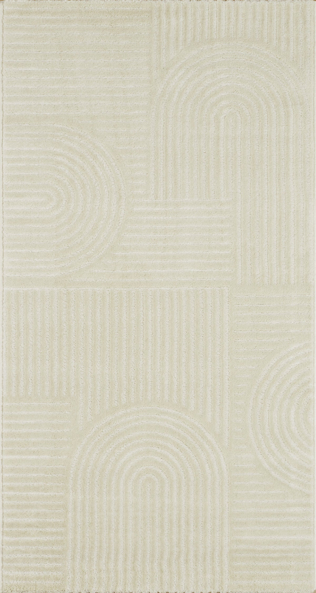Alfombra crema con motivos en relieve: BIA163CRE BIANCA