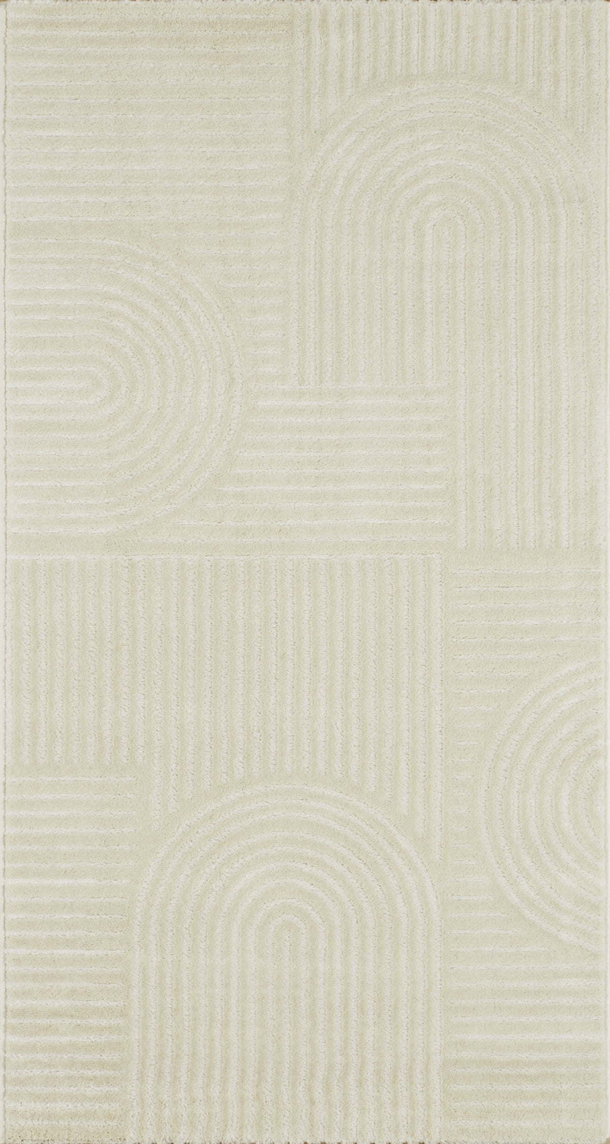 Alfombra crema con motivos en relieve: BIA163CRE BIANCA