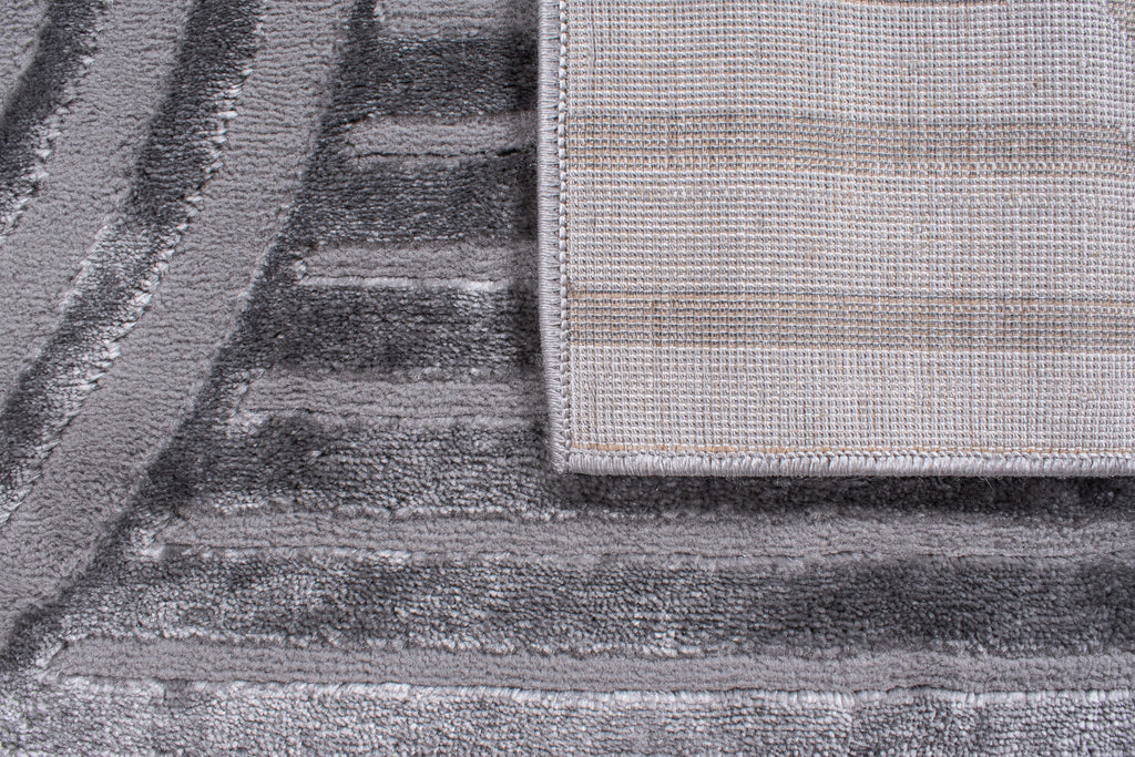 Tapis motif en relief gris : BIA163GRI BIANCA