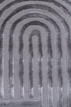 Tapis motif en relief gris : BIA163GRI BIANCA