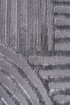 Tapis motif en relief gris : BIA163GRI BIANCA