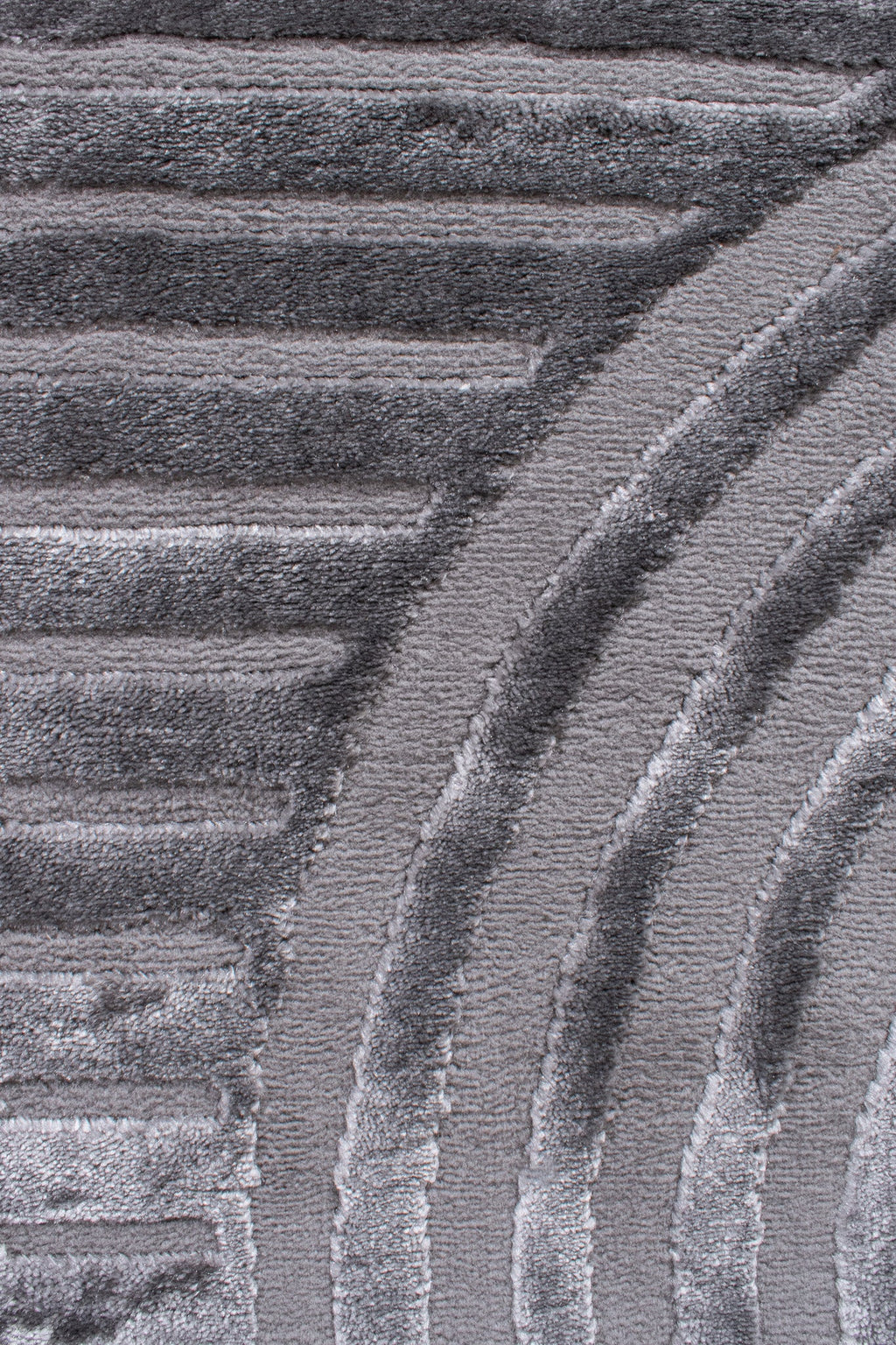 Tapis motif en relief gris : BIA163GRI BIANCA