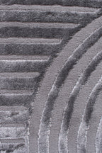 Tapis motif en relief gris : BIA163GRI BIANCA