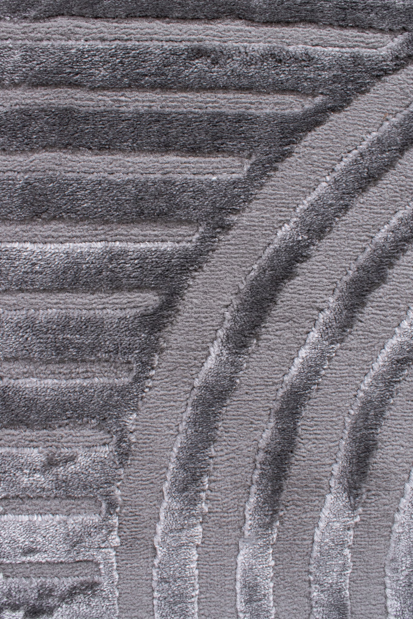 Tapis motif en relief gris : BIA163GRI BIANCA