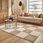 BIANCA - Modern cream rug with checkerboard pattern - BIA172CRE BIANCA