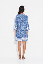Bianca Dress - Blue Tile