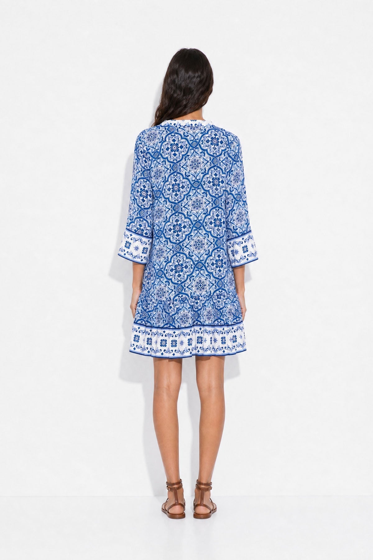 Bianca Dress - Blue Tile
