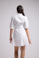 Short Dress - Biba Court Plain - White