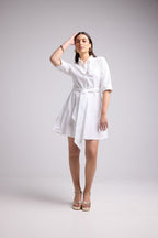 Short Dress - Biba Court Uni - White