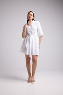 Short Dress - Biba Court Plain - White