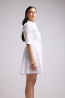 Short Dress - Biba Court Plain - White