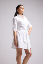 Short Dress - Biba Court Uni - White