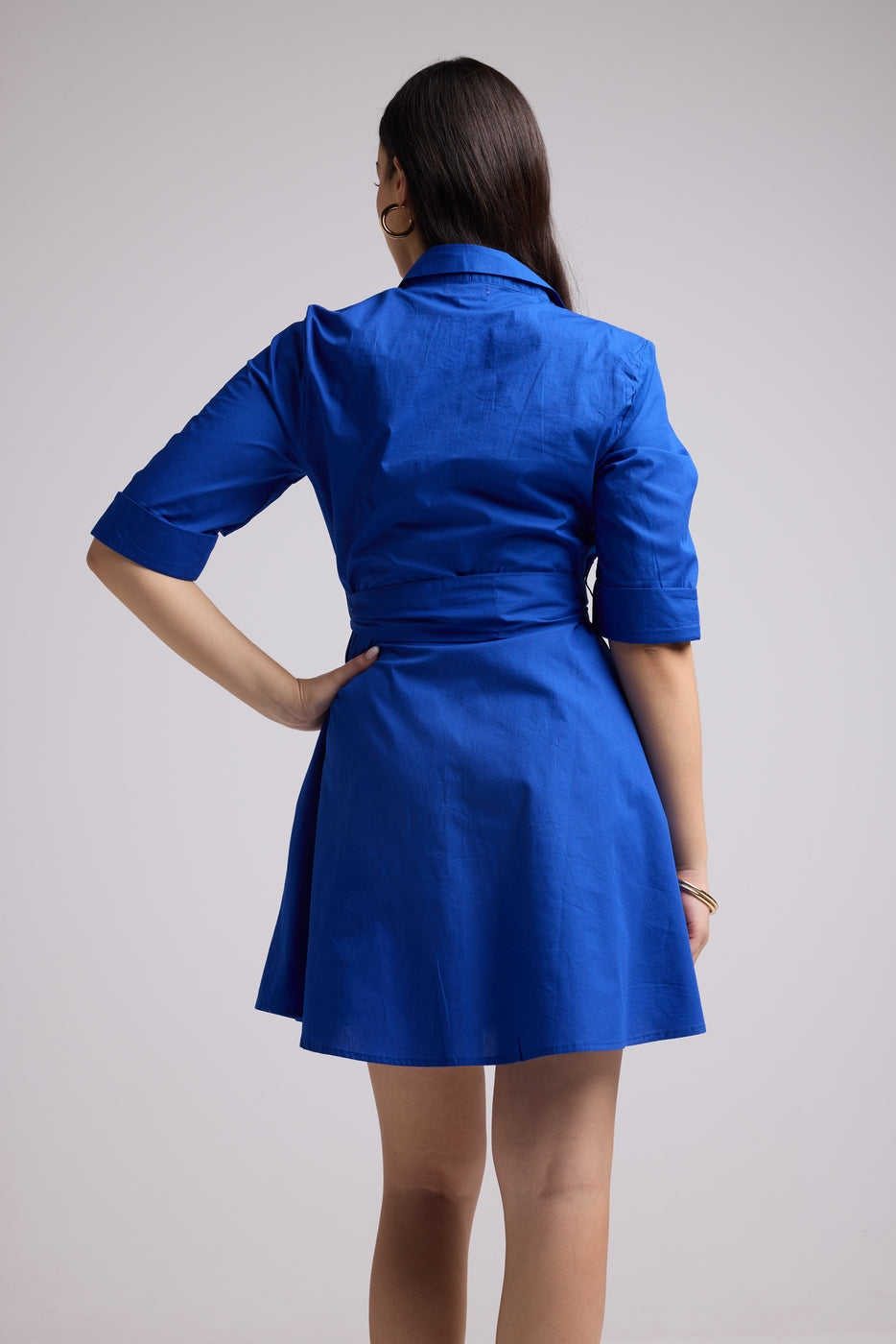 Robe Courte - Biba Court Uni - Bleu