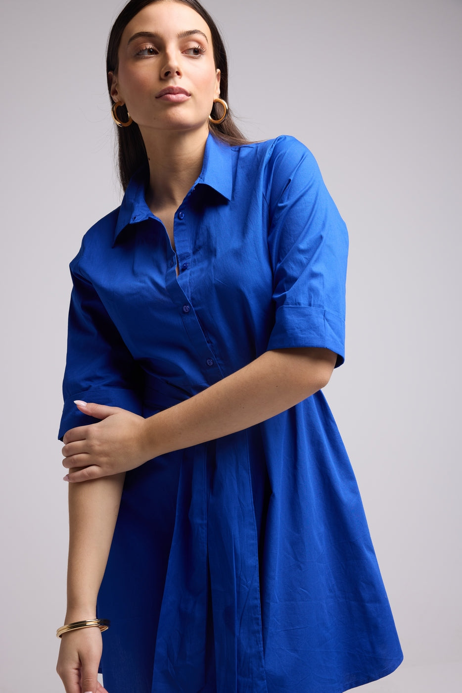 Robe Courte - Biba Court Uni - Bleu