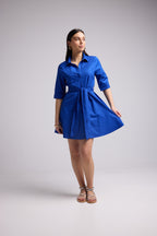 Robe Courte - Biba Court Uni - Bleu