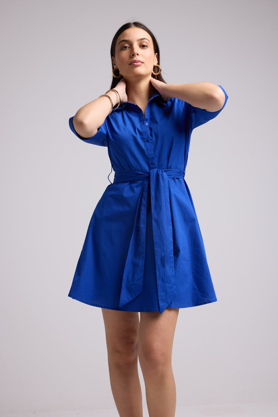 Robe Courte - Biba Court Uni - Bleu