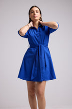 Robe Courte - Biba Court Uni - Bleu