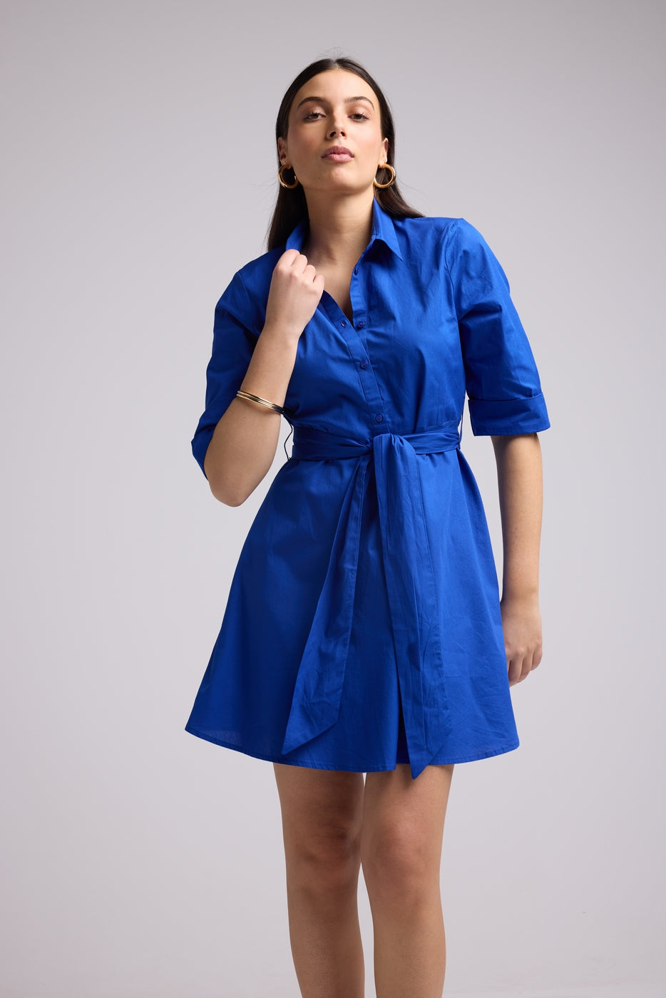Robe Courte - Biba Court Uni - Bleu