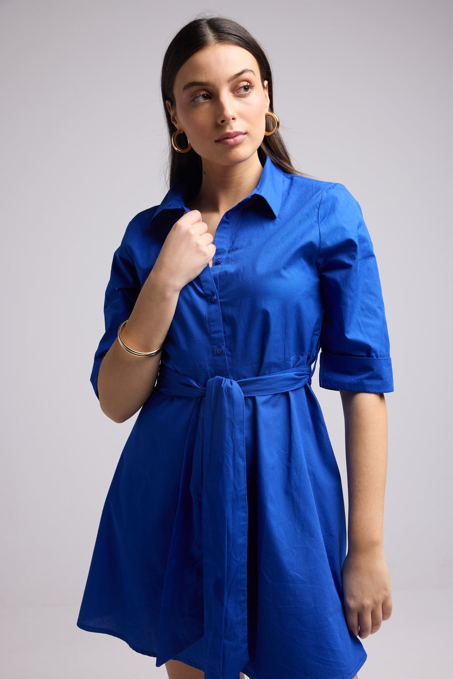 Robe Courte - Biba Court Uni - Bleu