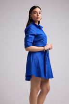 Robe Courte - Biba Court Uni - Bleu