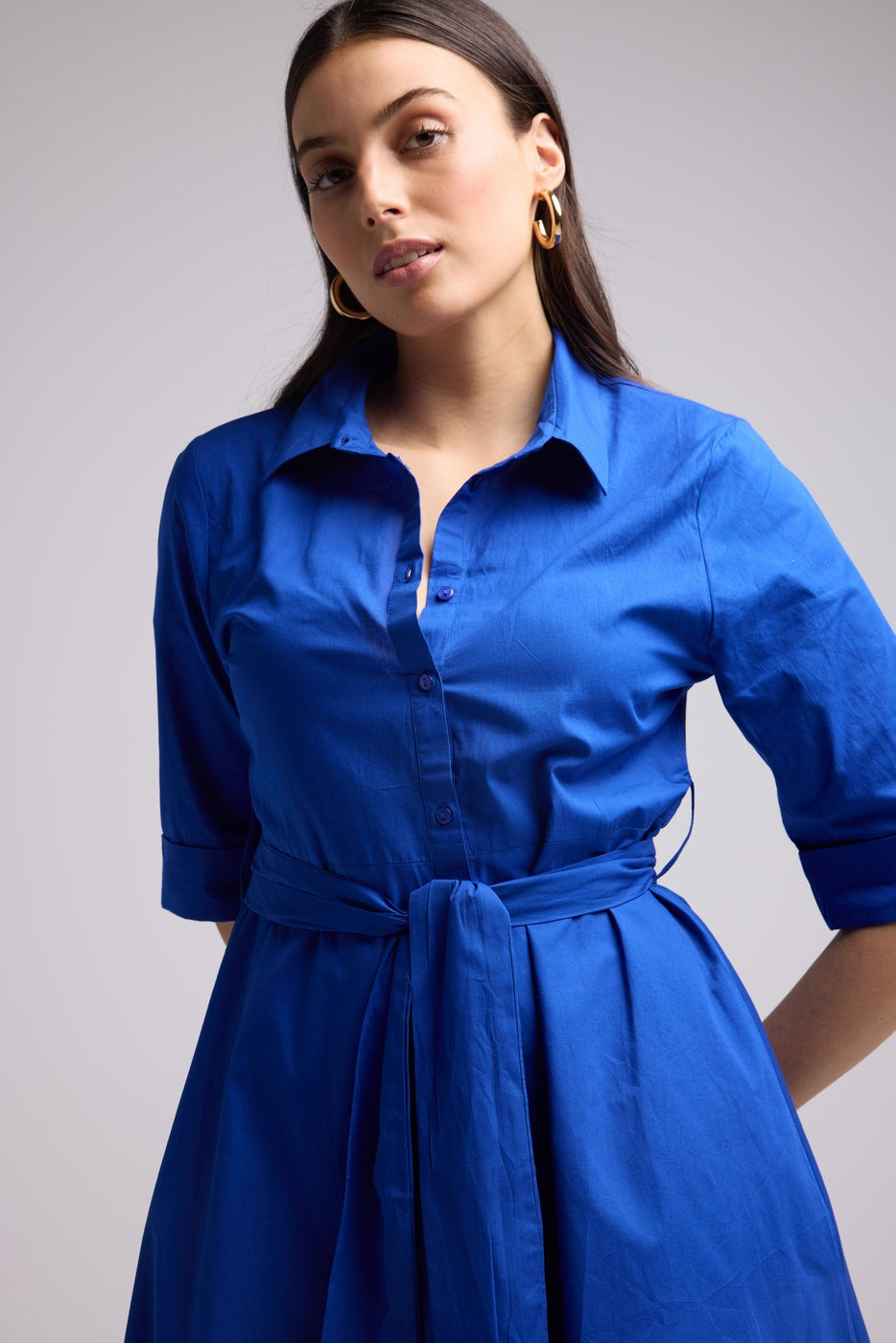 Robe Courte - Biba Court Uni - Bleu