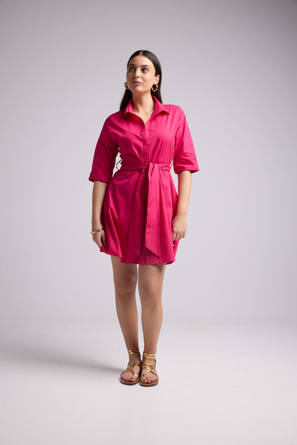 Vestido Corto - Biba Court Plain - Rosa