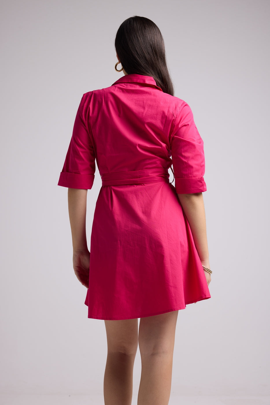 Short Dress - Biba Court Plain - Pink