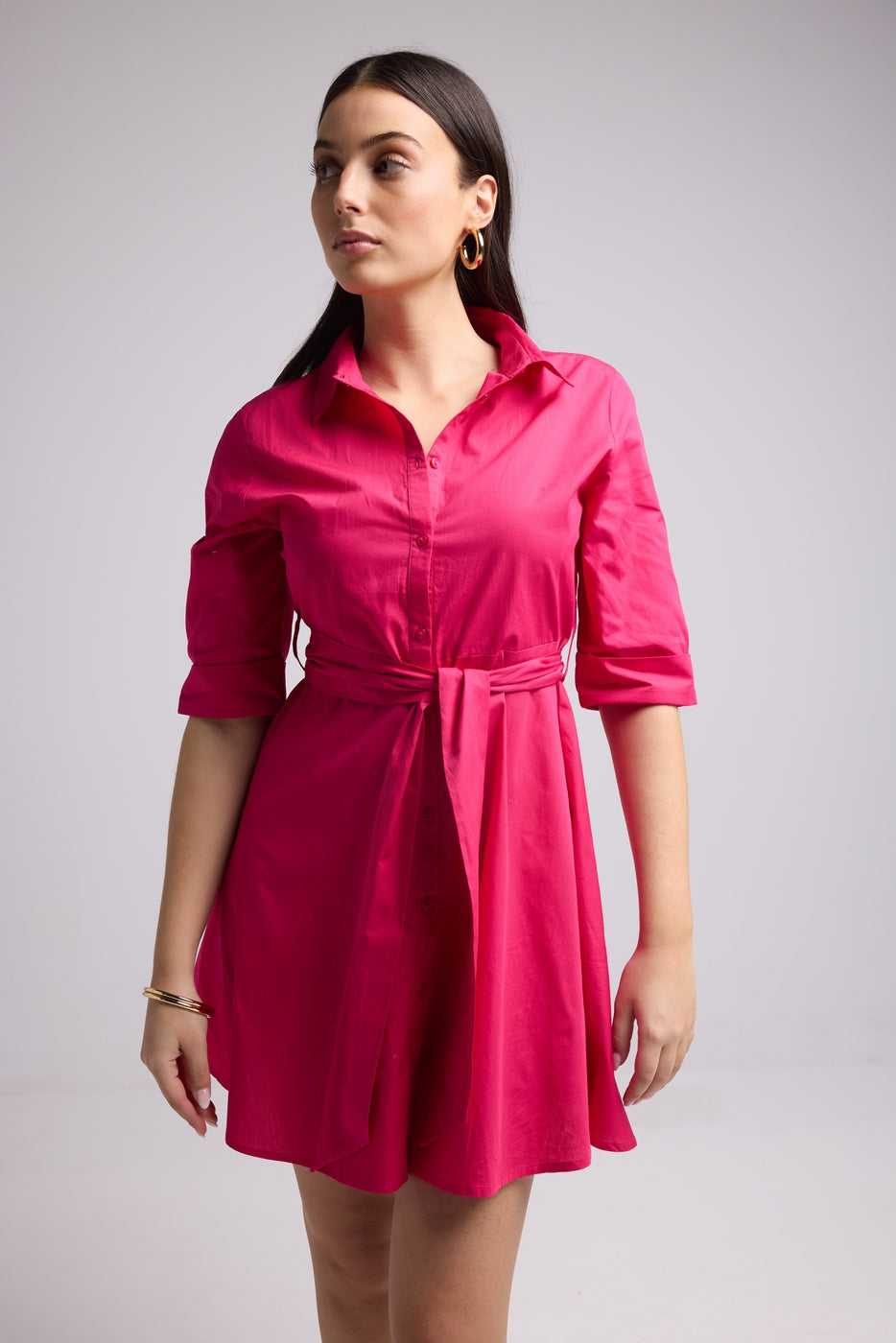 Short Dress - Biba Court Plain - Pink